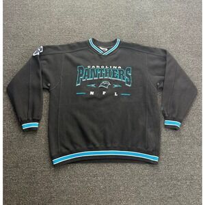 Vintage Lee Sport Carolina Panthers NFL Sweatshirt Black Mens Large Embroidered